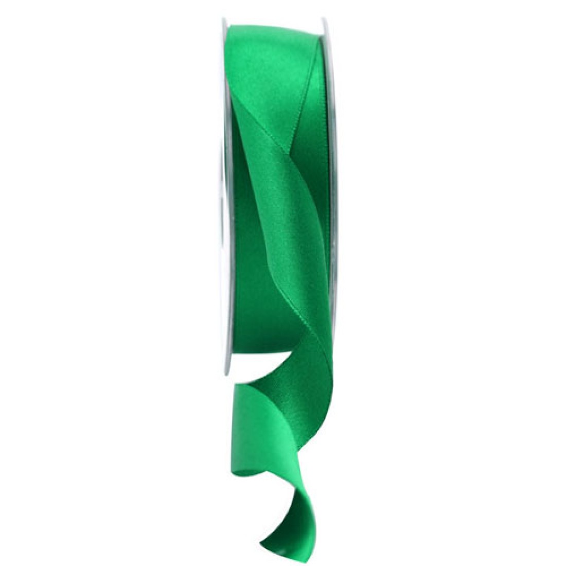 25mm Double Sided Satin Ribbon Emerald Green Ribbon